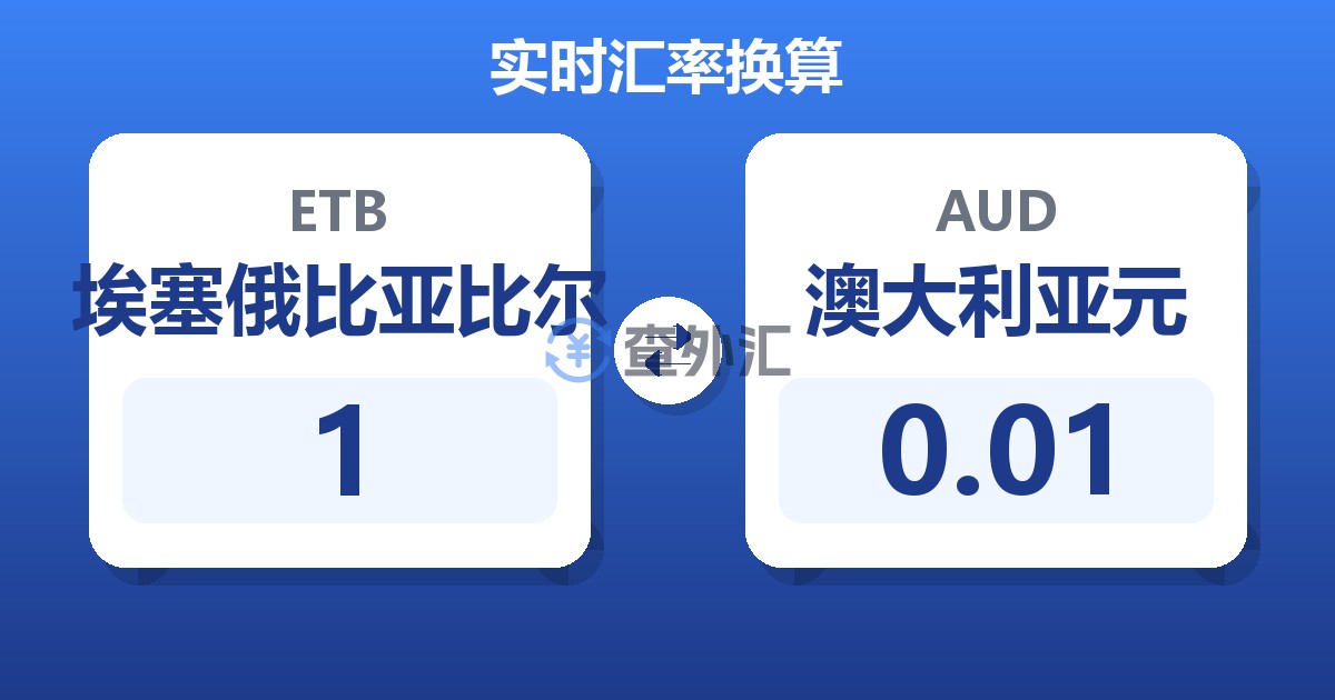 1埃塞俄比亚比尔兑澳大利亚元