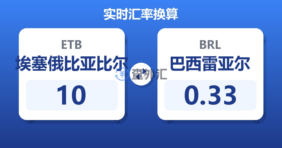 10埃塞俄比亚比尔兑巴西雷亚尔