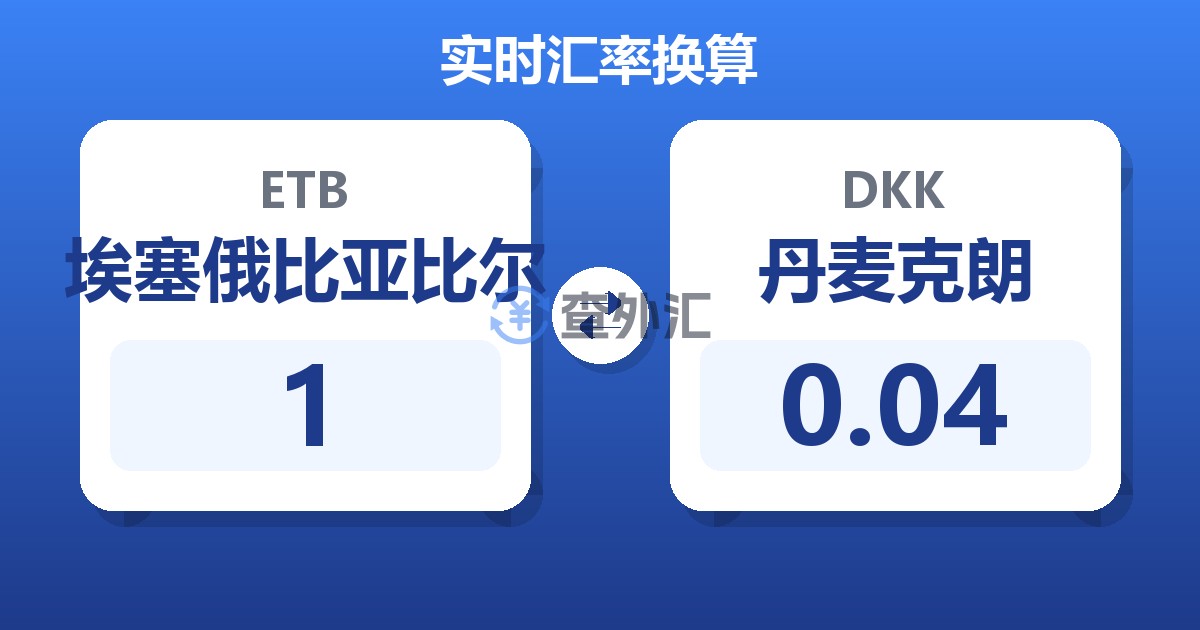 1埃塞俄比亚比尔兑丹麦克朗