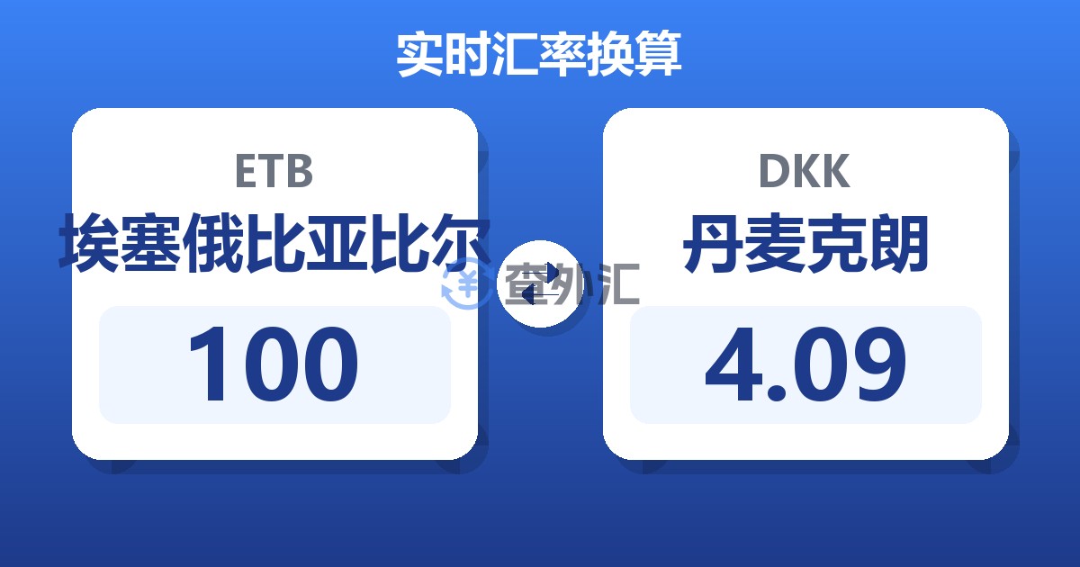 100埃塞俄比亚比尔兑丹麦克朗