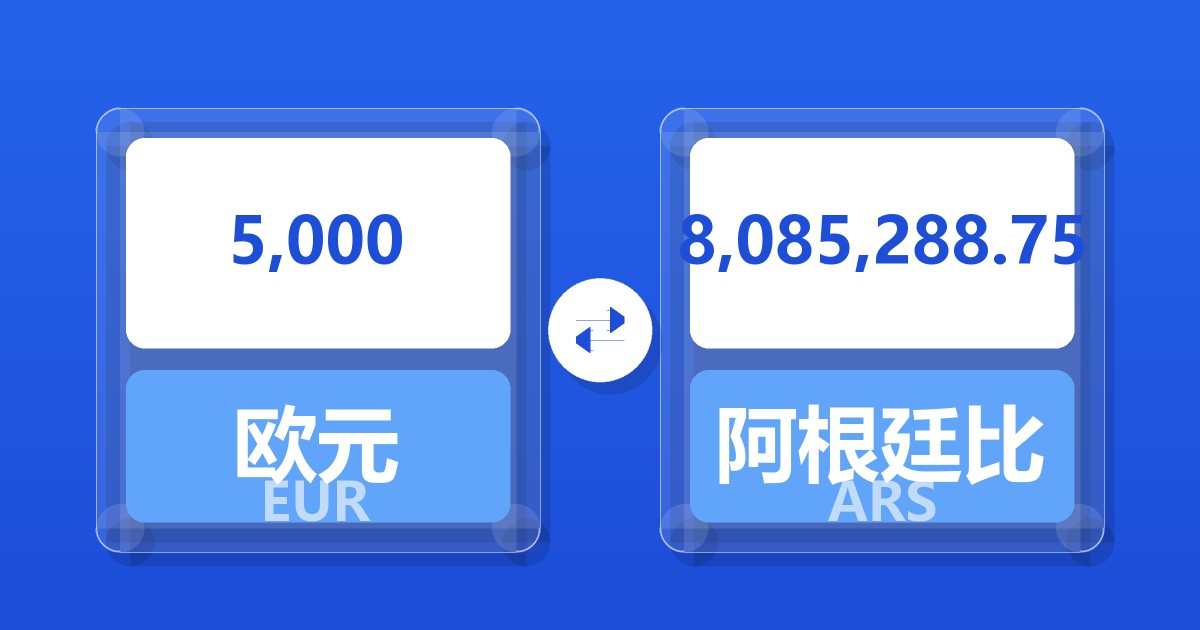 5,000欧元兑阿根廷比索