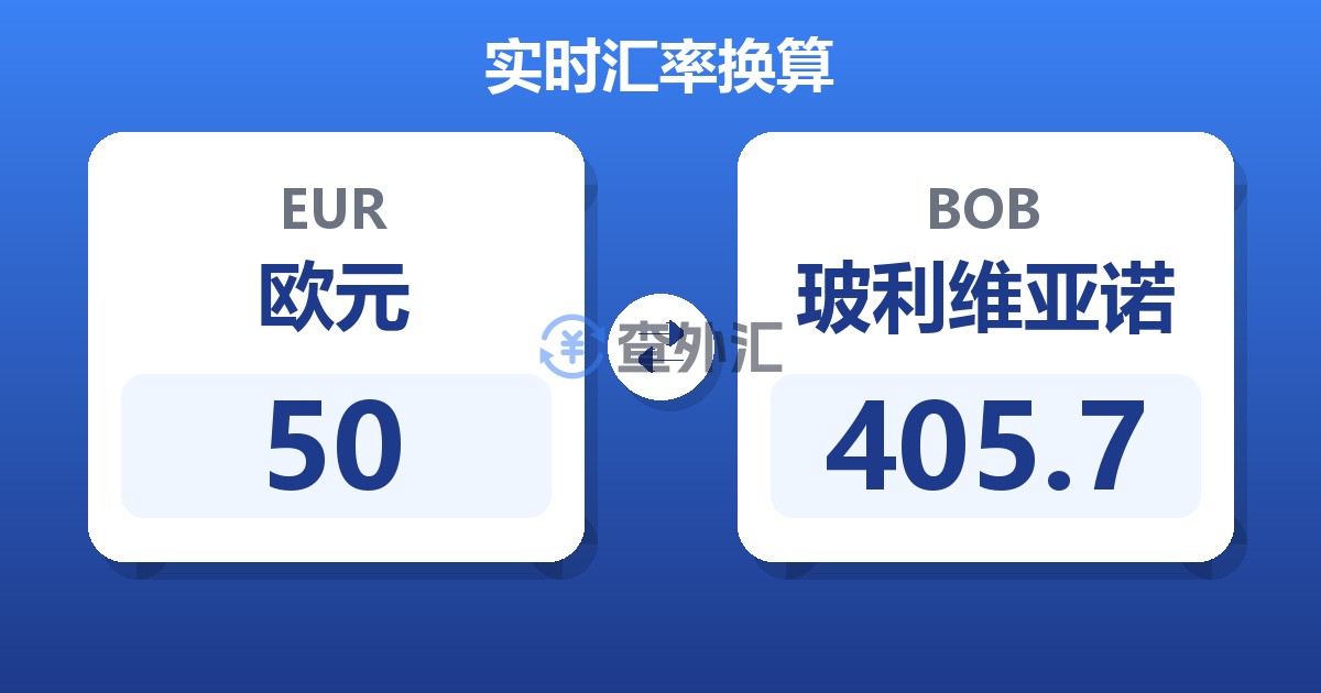 50欧元兑玻利维亚诺