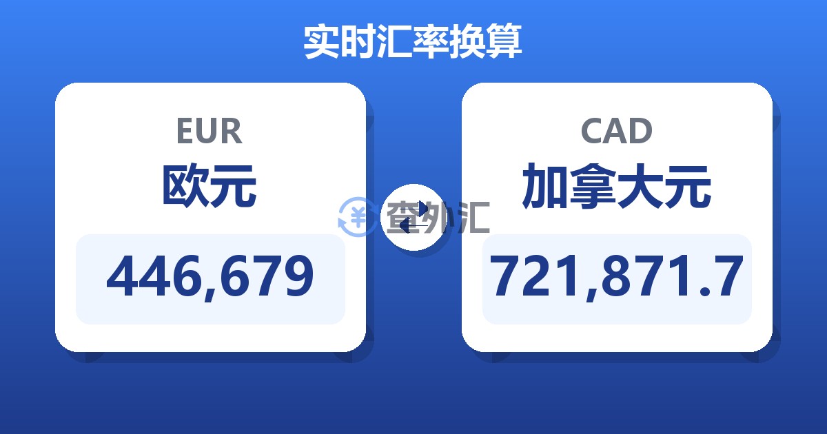 446,679欧元兑加拿大元