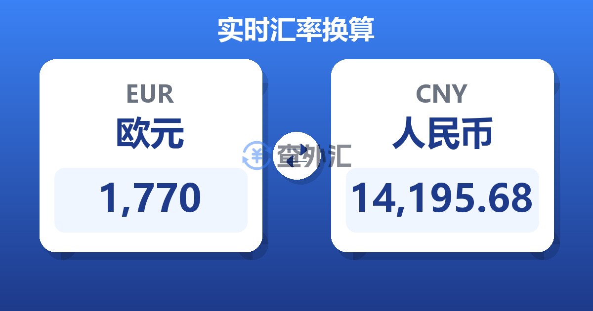 1,770欧元兑人民币
