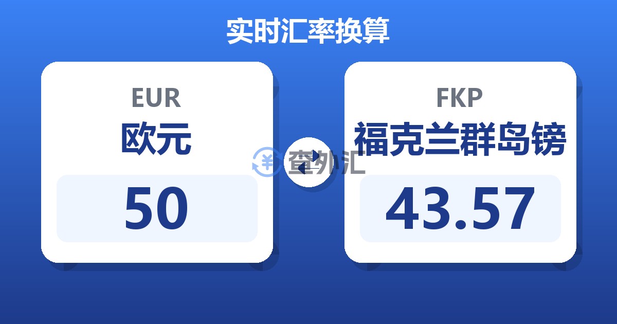 50欧元兑福克兰群岛镑