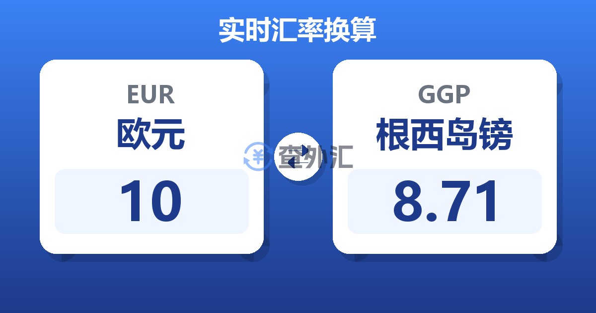 10欧元兑根西岛镑