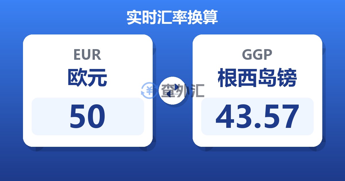 50欧元兑根西岛镑