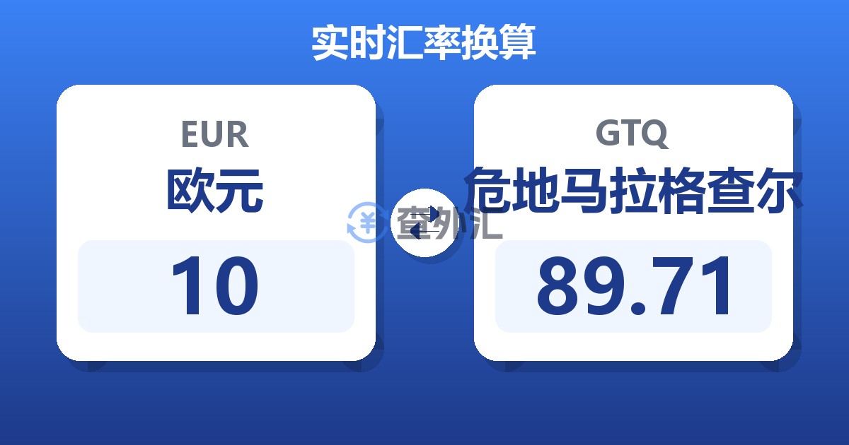 10欧元兑危地马拉格查尔