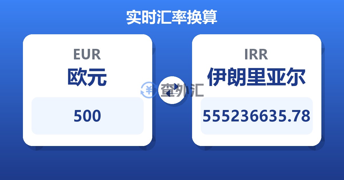 500欧元兑伊朗里亚尔