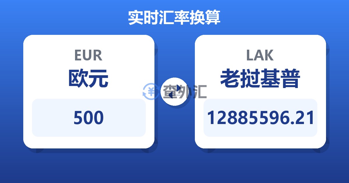 500欧元兑老挝基普