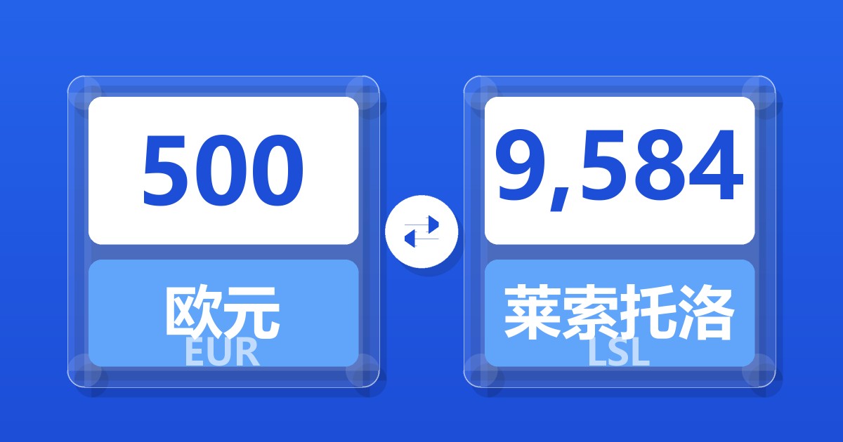 500欧元兑莱索托洛蒂