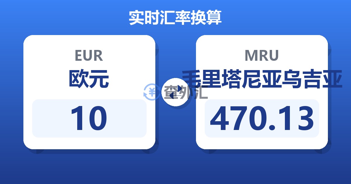 10欧元兑毛里塔尼亚乌吉亚