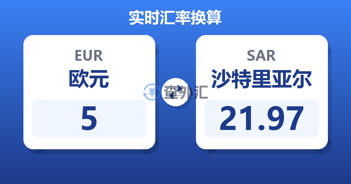 5欧元兑沙特里亚尔