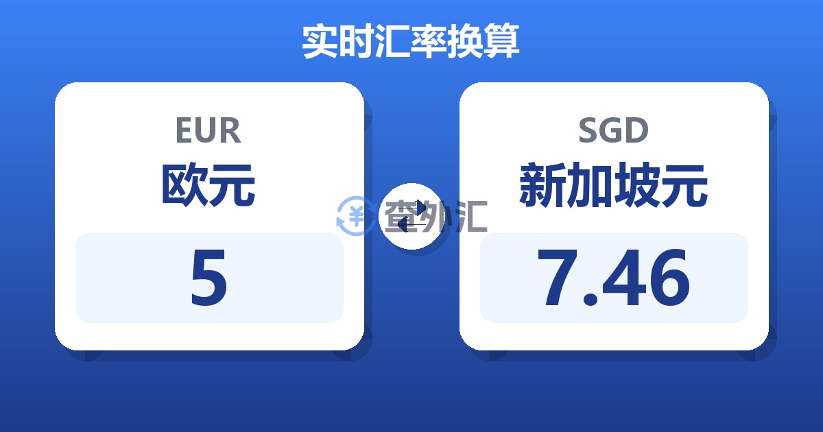 5欧元兑新加坡元