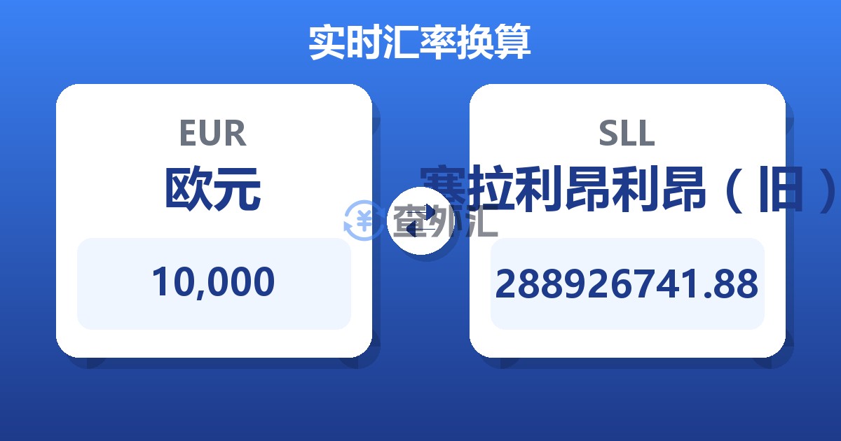 10,000欧元兑塞拉利昂利昂（旧）