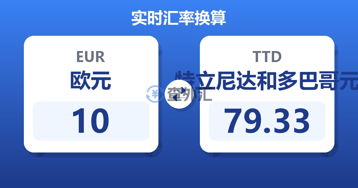 10欧元兑特立尼达和多巴哥元