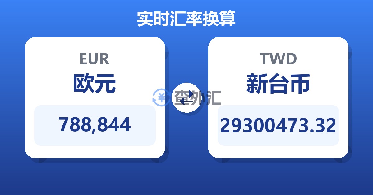788,844欧元兑新台币
