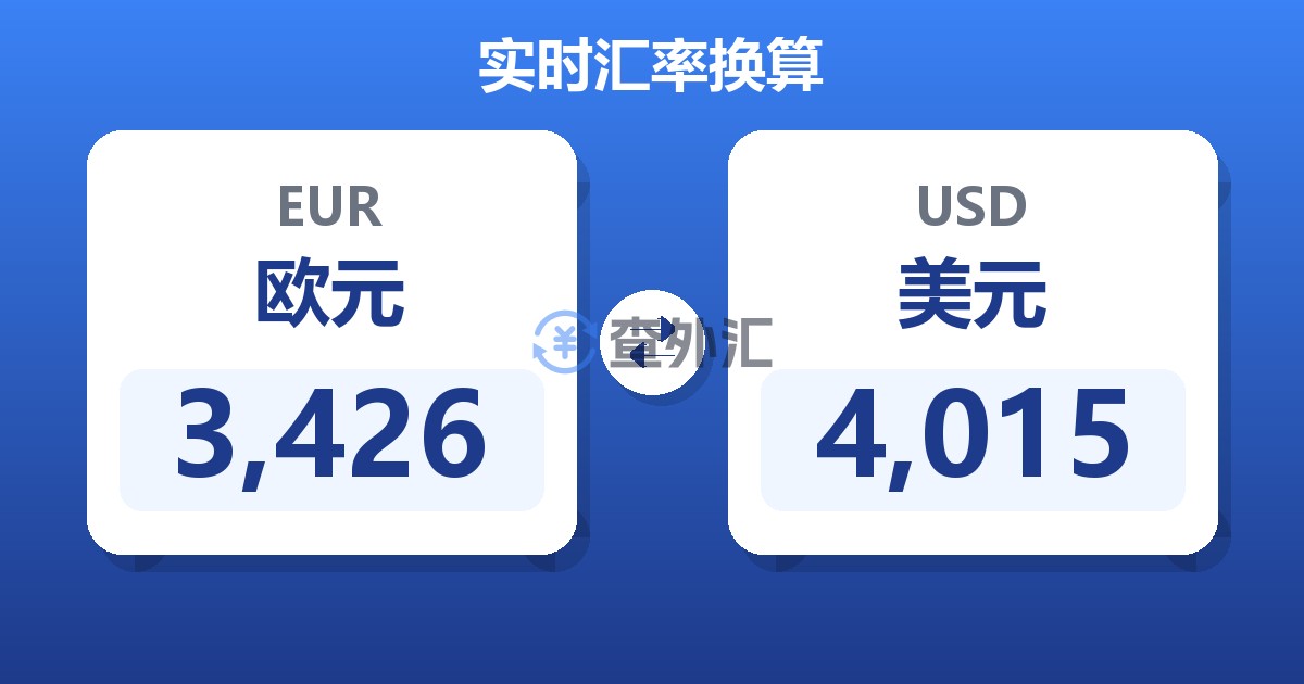 3,426欧元兑美元