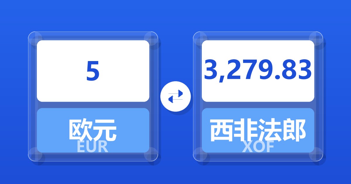 5欧元兑西非法郎