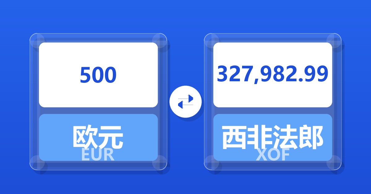 500欧元兑西非法郎