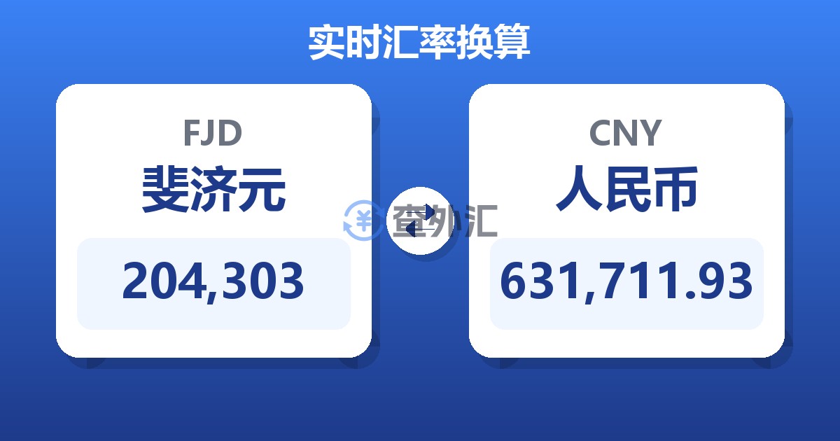 204,303斐济元兑人民币