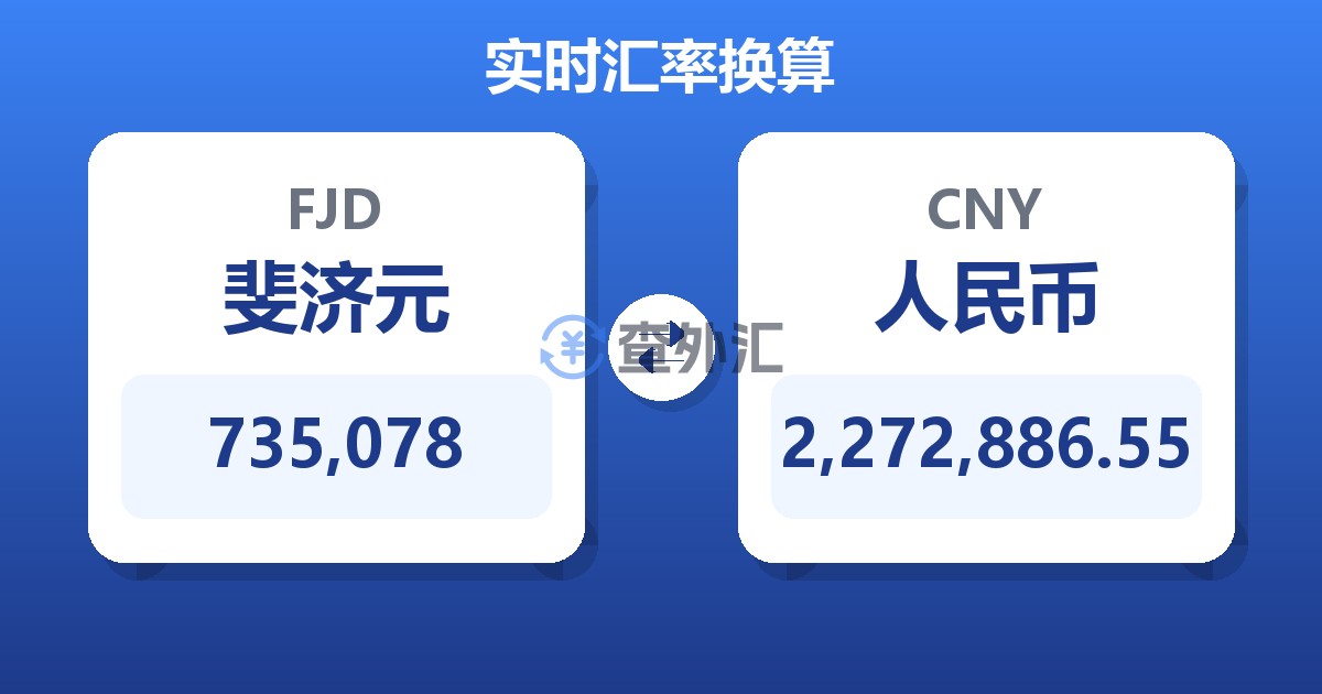 735,078斐济元兑人民币