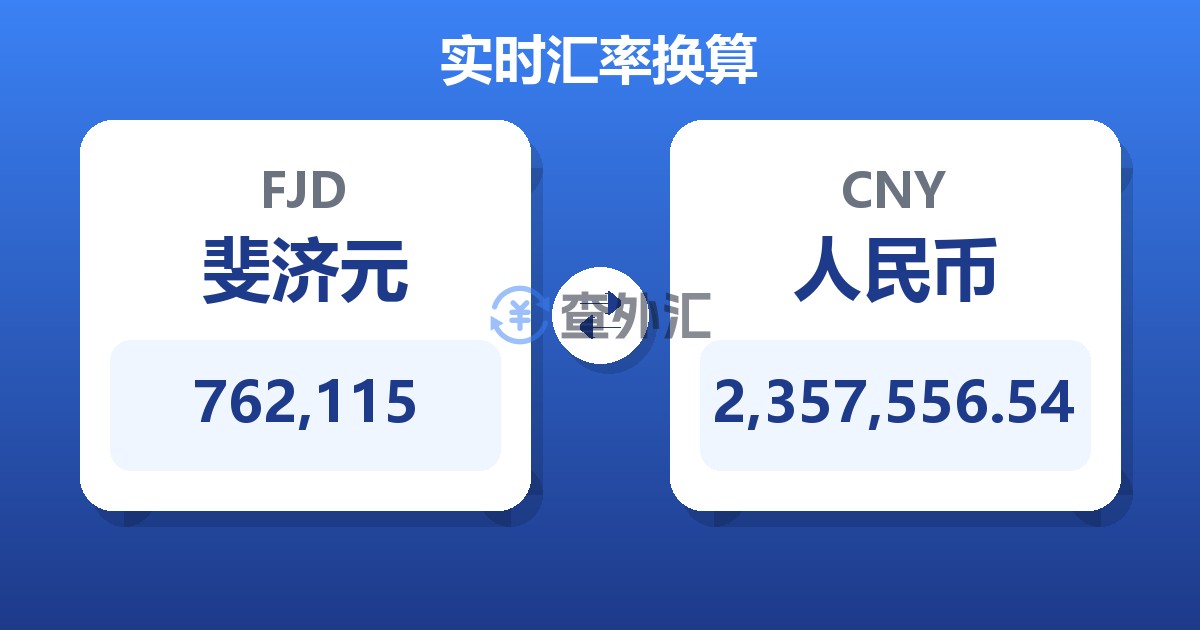 762,115斐济元兑人民币