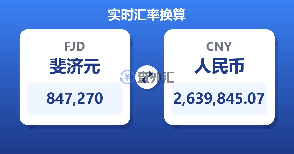 847,270斐济元兑人民币
