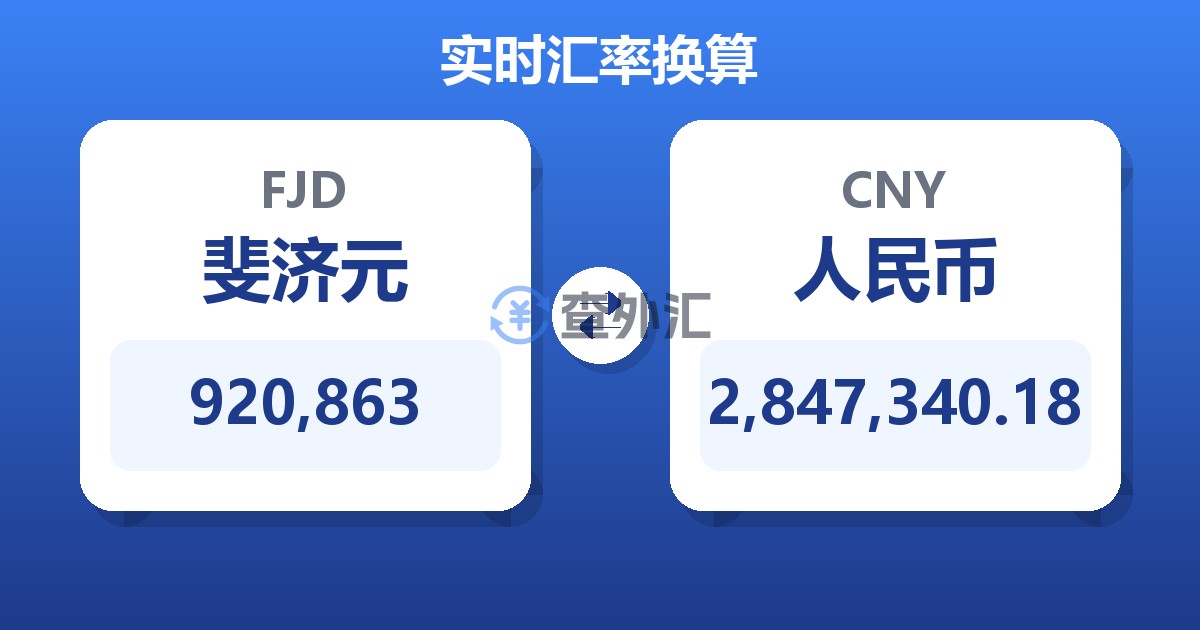 920,863斐济元兑人民币