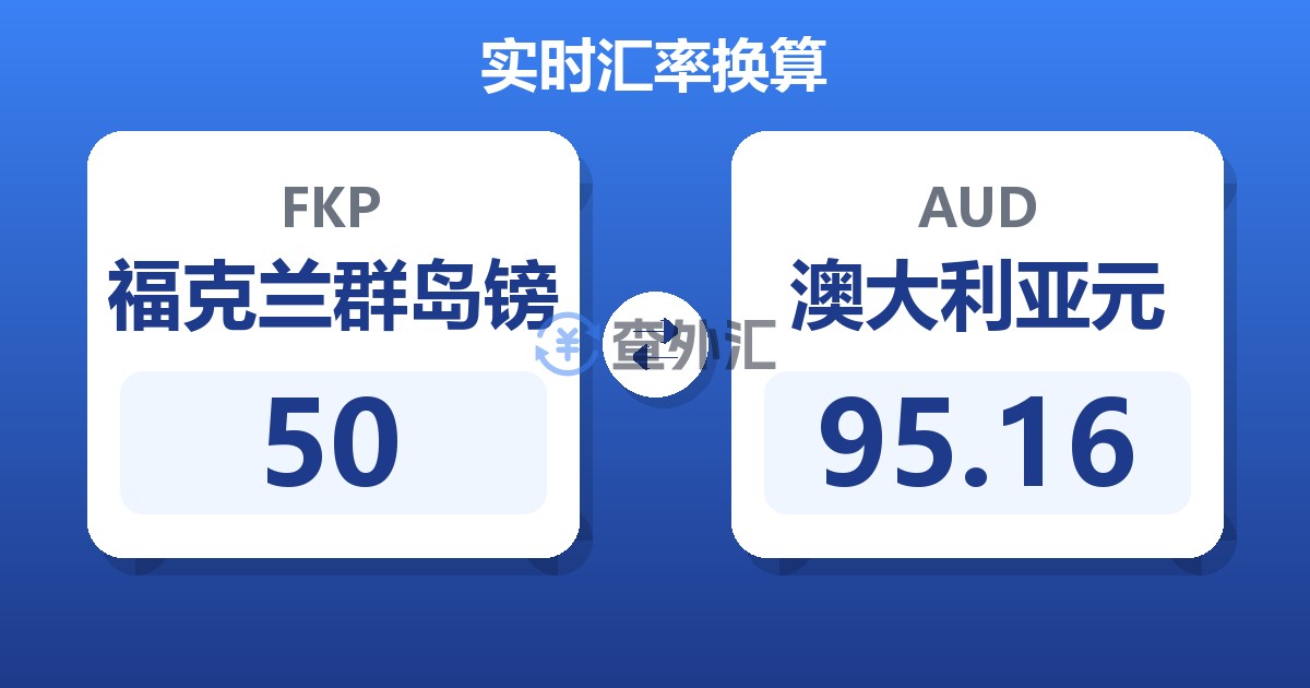 50福克兰群岛镑兑澳大利亚元
