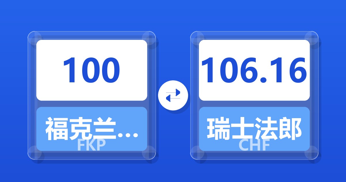 100福克兰群岛镑兑瑞士法郎