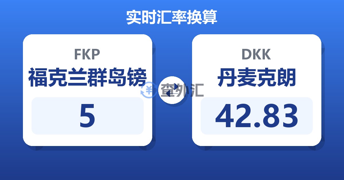 5福克兰群岛镑兑丹麦克朗