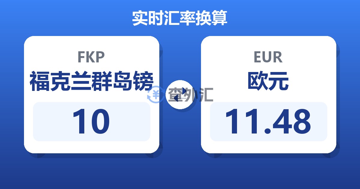 10福克兰群岛镑兑欧元