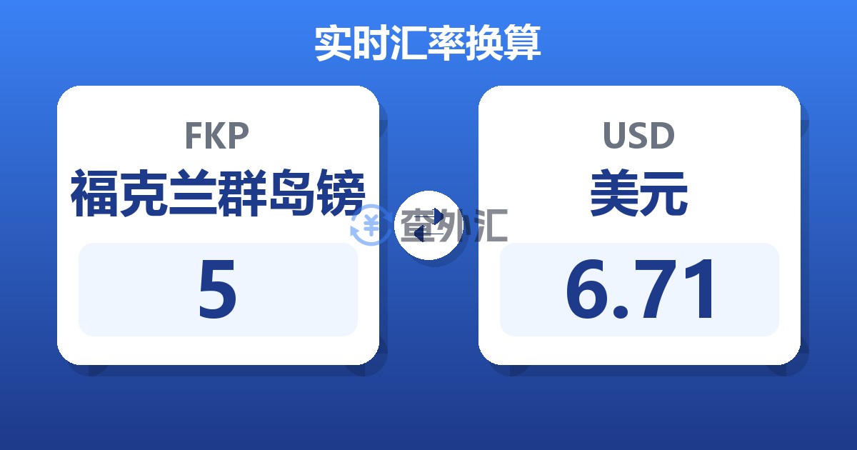 5福克兰群岛镑兑美元