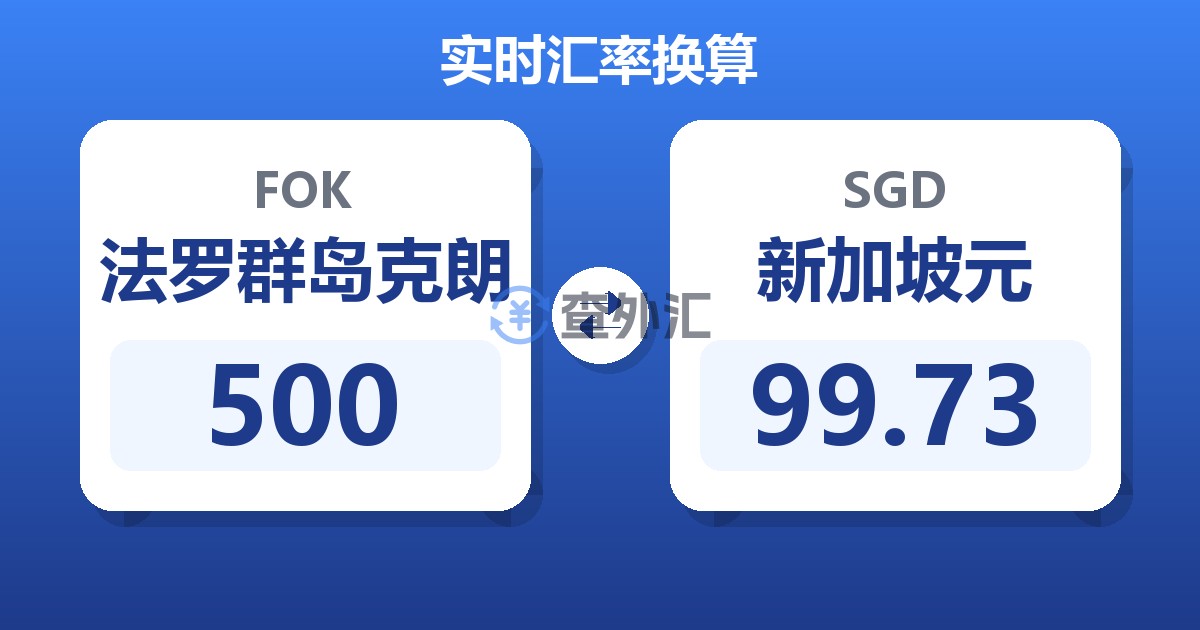500法罗群岛克朗兑新加坡元