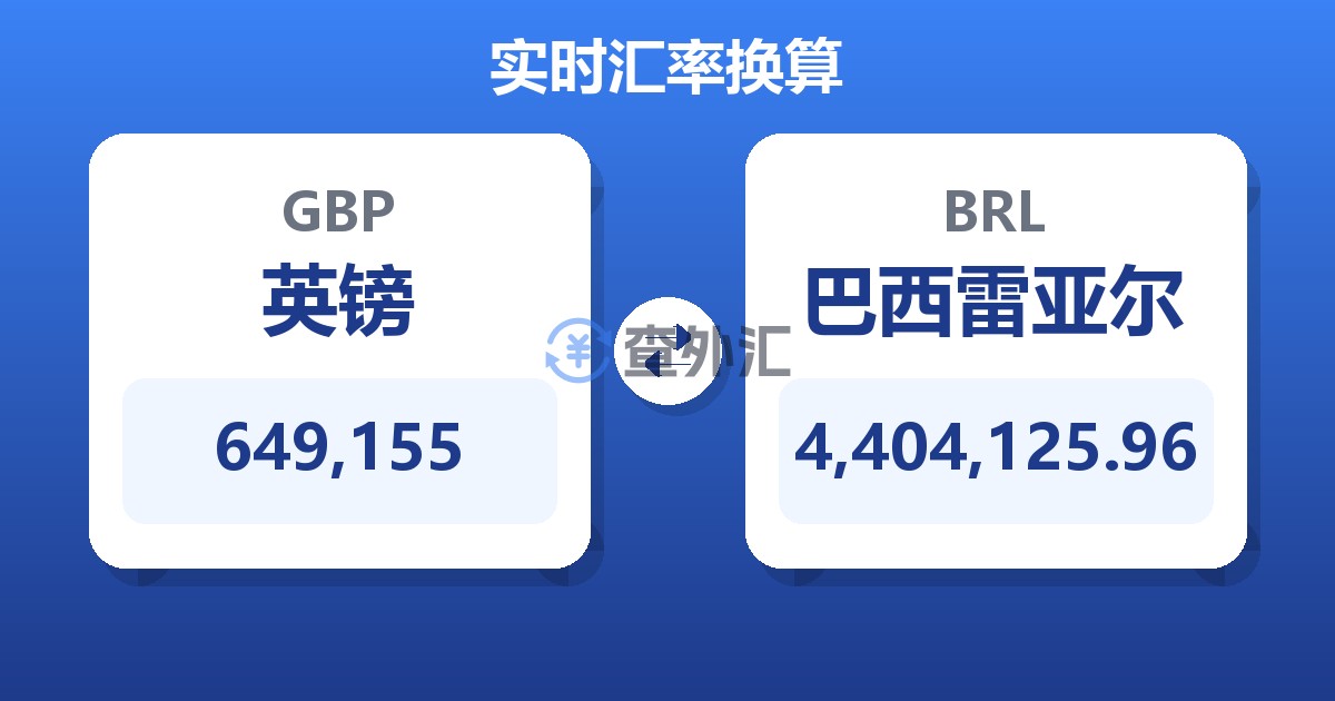 649,155英镑兑巴西雷亚尔