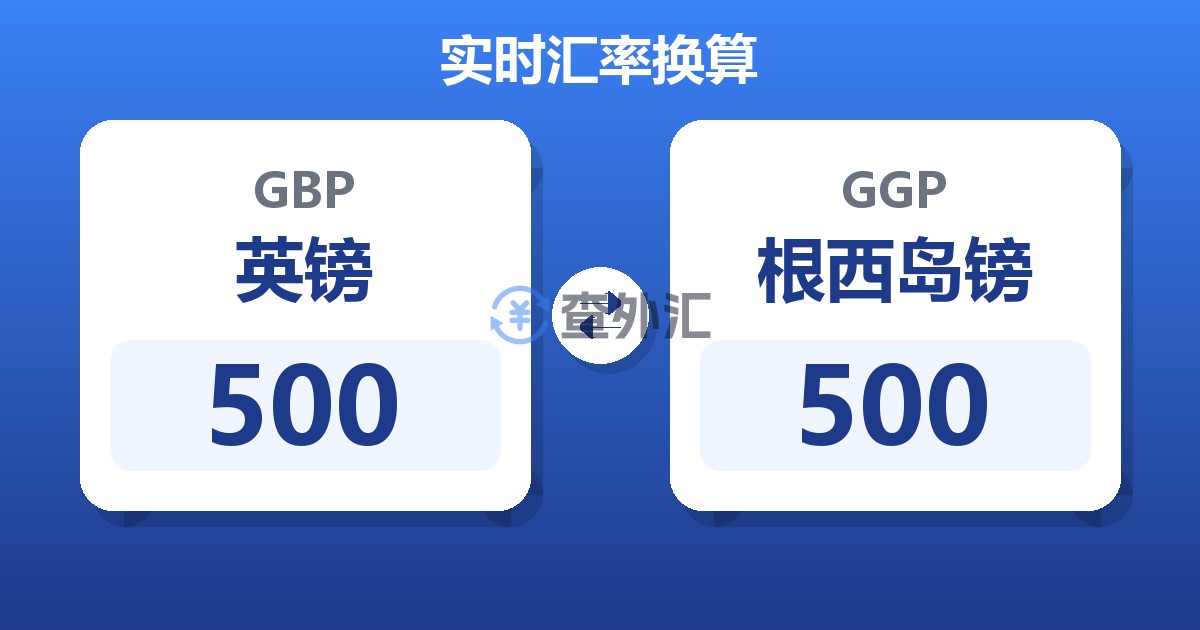 500英镑兑根西岛镑