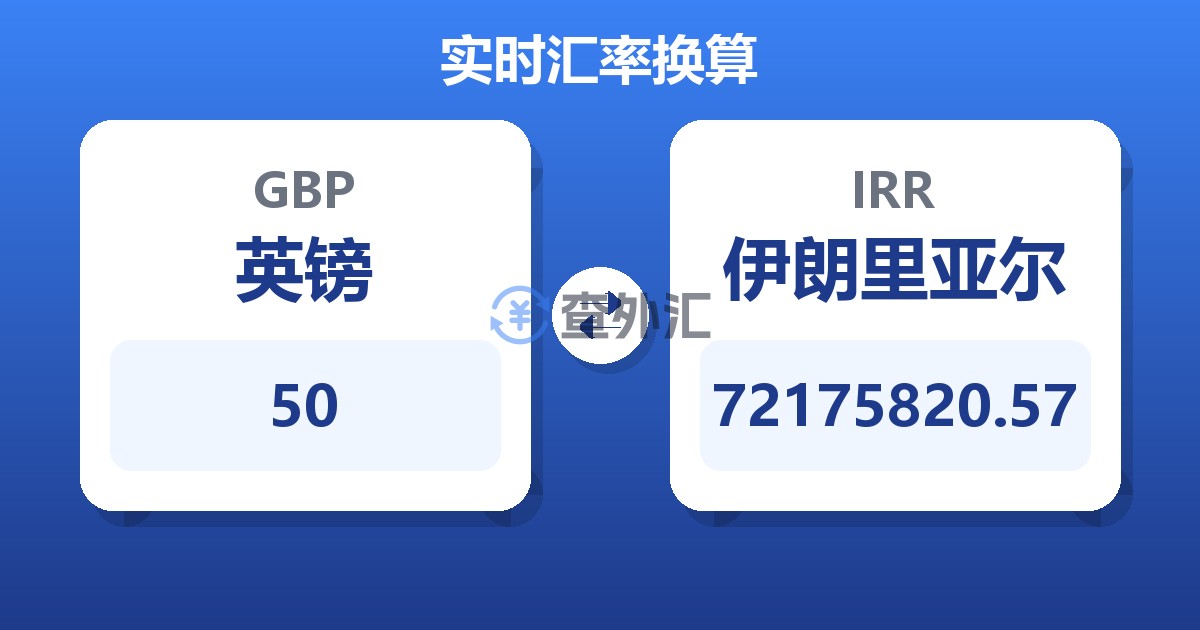 50英镑兑伊朗里亚尔