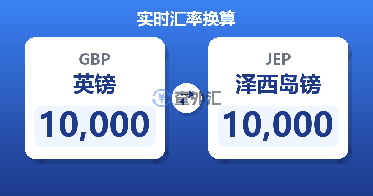 10,000英镑兑泽西岛镑