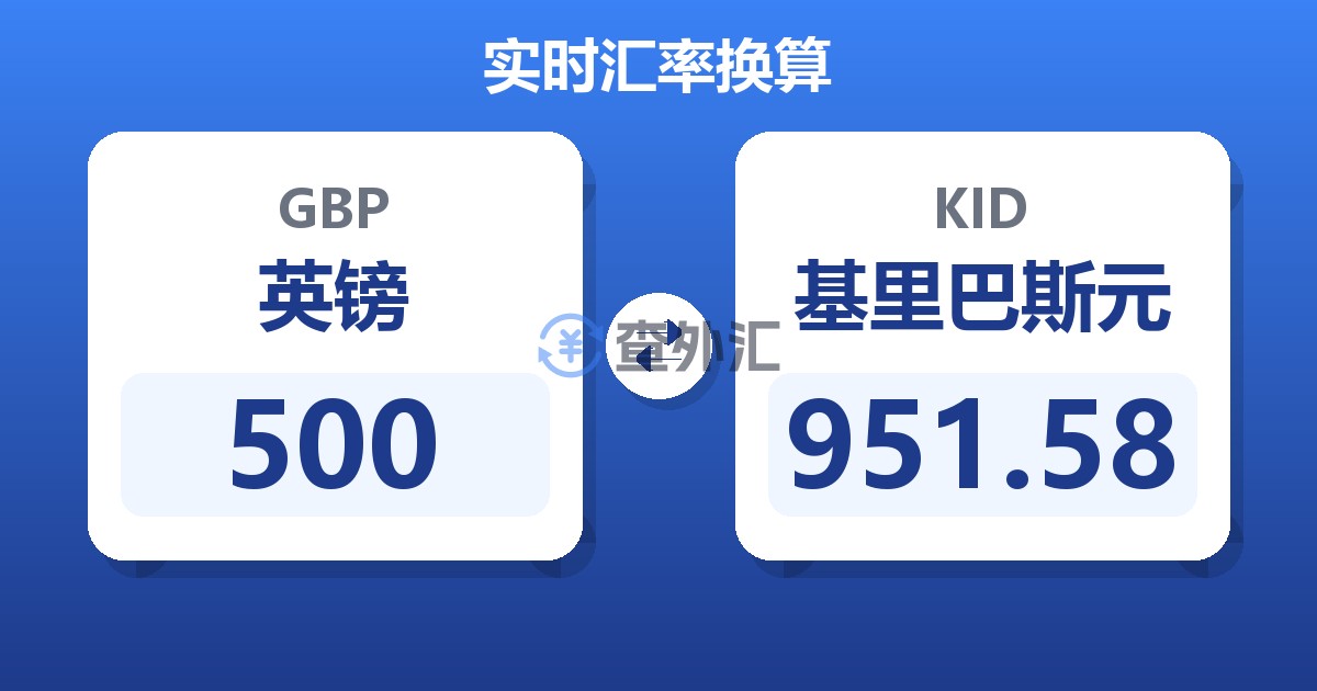 500英镑兑基里巴斯元