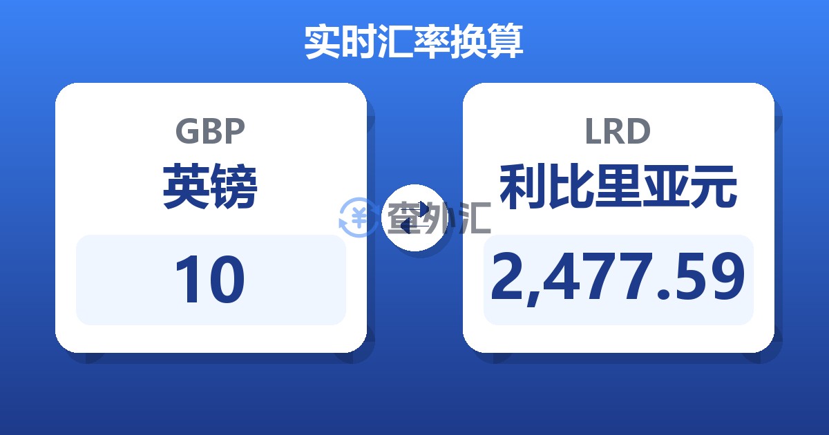 10英镑兑利比里亚元