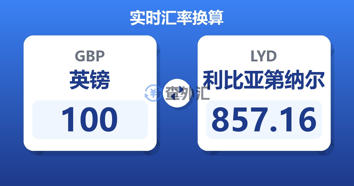 100英镑兑利比亚第纳尔