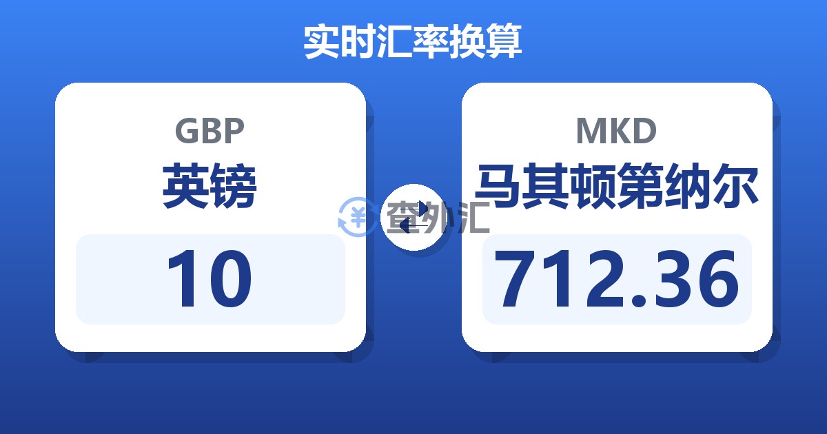 10英镑兑马其顿第纳尔