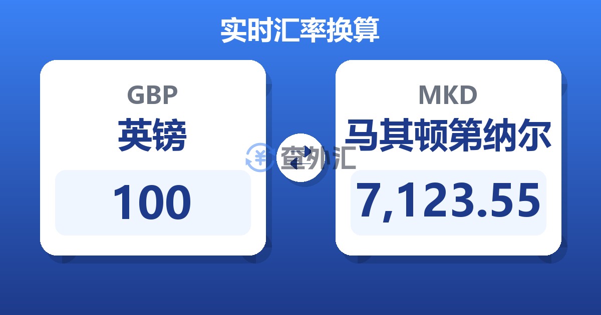 100英镑兑马其顿第纳尔