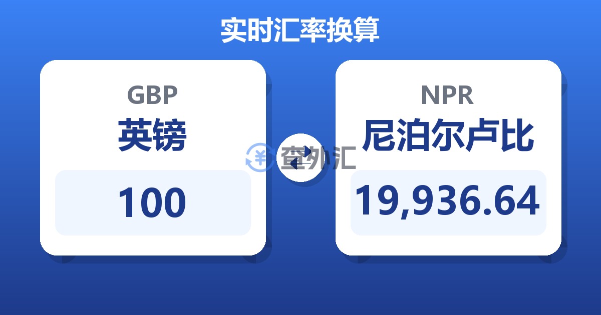 100英镑兑尼泊尔卢比