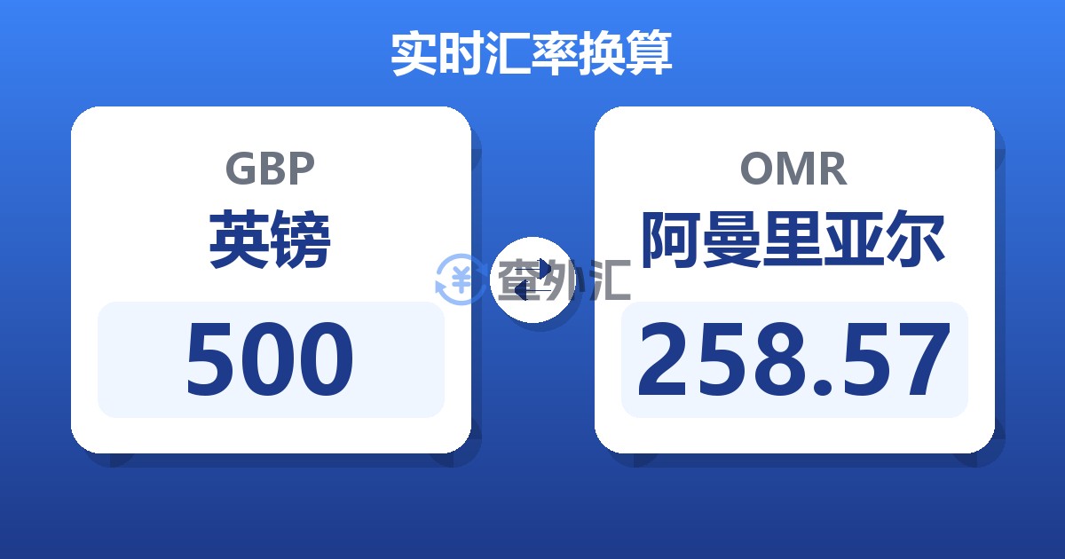 500英镑兑阿曼里亚尔