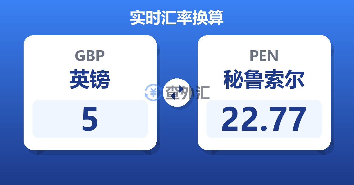 5英镑兑秘鲁索尔