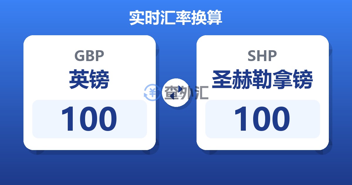 100英镑兑圣赫勒拿镑