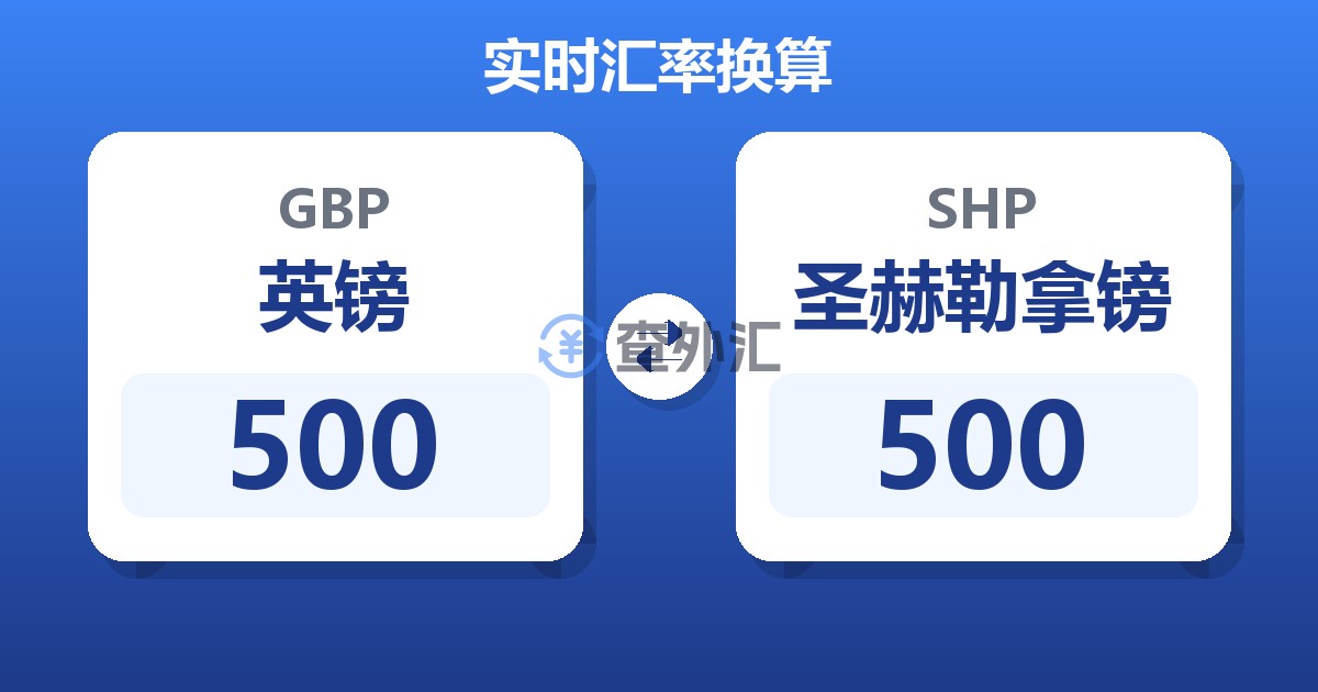 500英镑兑圣赫勒拿镑