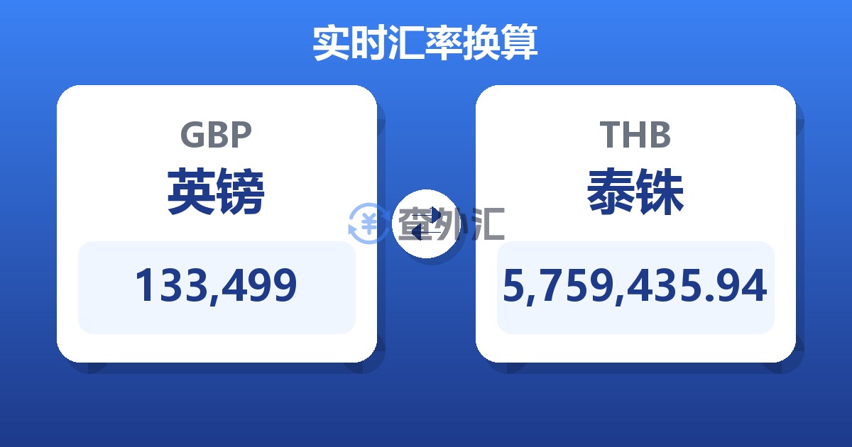 133,499英镑兑泰铢